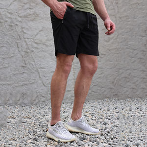 Pantalones Cortos Deportivos de Secado Rápido para Hombre, Color Sólido, Cintura con Cordón, Estilo Deportivo, Largo Bermuda con Bolsillos Laterales - Product Image 5