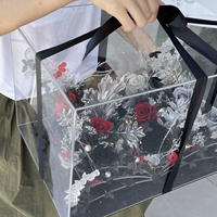 Boîte à fleurs éternelles élégante et luxueuse de style livre magique, rose immortelle séchée et préservée, décoration pour la Saint-Valentin