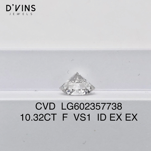 Diamant de laboratoire CVD D'vins Jewels F VS1 10,32 carats, taille brillant rond, pour la fabrication de bijoux (vente en gros) - Product Image 2