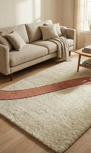 Alfombra Moderna Abstracta de Lana Hecha a Mano, Antideslizante, Suave y Minimalista para Sala de Estar, Dormitorio y Decoración del Hogar - Product Image 4