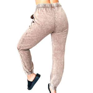 Pantalon de jogging pour femme, style streetwear, délavé à l'acide, coupe droite, avec cordon de serrage, idéal pour la course et l'exercice - Product Image 2