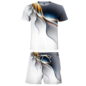 Ensemble Sportif Décontracté Personnalisé pour Homme avec Impression 3D – T-shirt et Short 2 Pièces Marque Homme – Manches Courtes Été Décontracté Léger - Product Image 6