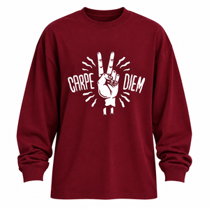 Unisex Breathable Eco-Friendly 220g Cotton <b>Long</b> <b>Sleeve</b> Crew Neck Oversized T-<b>Shirt</b> with Back Neck Logo - Product Image 4