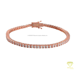 Pulsera DE TENIS cultivada en laboratorio cúbico elegante Unisex, pulsera de cristal de moda con cierre seguro para uso diario, aniversario - Product Image 2