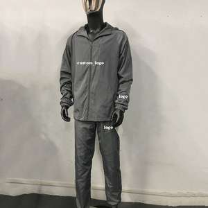 Conjunto de Chaqueta con Capucha y Pantalones Cortos Impermeables para Invierno, Traje Deportivo Cortavientos, Conjunto de Pantalones Cortos Ligeros para Correr - Product Image 2