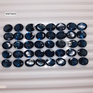 Topaze bleue de Londres AA 2026 de qualité supérieure, forme ovale, 9,00x7,00 mm, ensemble de pierres précieuses au total 178 carats, ton bleu intense, pour pendentifs et bijoux - Product Image 2