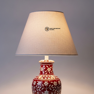 Elegante Portavelas Ovalado de 3 Piezas con Diseño Floral Pintado a Mano, Pantalla de Tela, Ecológico, Ligero, Decoración para el Hogar - Product Image 2