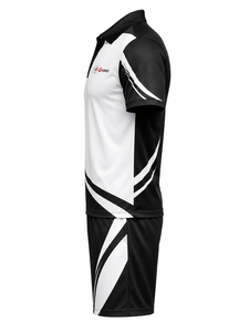Ensemble de polos sportifs pour hommes 4FORCE, noir et blanc, couleur contrastée, séchage rapide, vêtements d'été avec logo sur le devant, polos et shorts pour hommes - Product Image 6