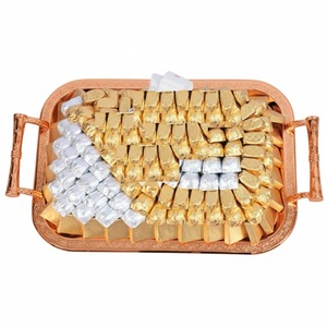 Bandeja de Metal Hecha a Mano para Dulces, Suministro Directo de Fábrica, Dulces Árabes de Alta Calidad en Bandeja Plateada Decorativa, Mejor Precio - Product Image 4