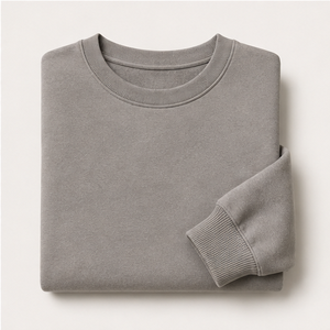 Sudadera Personalizada para Hombre, Cuello Redondo, Estilo Relajado, Color Gris Cálido, Tejido Suave, Mezcla de Modal y Felpa, MCRW-0036 - Product Image 5