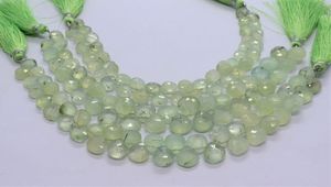 Cuentas facetadas de prehnita natural AAA en forma de corazón de 9x10 mm, hilo de cuentas de prehnita de 8 pulgadas, cuentas sueltas verdes en forma de corazón para joyería - Product Image 6