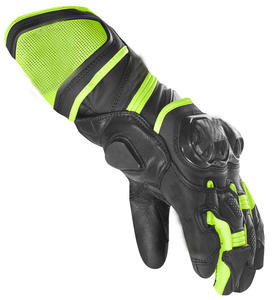 Guantes de Motocicleta de Piel Sintética con Logotipo Personalizado, Pantalla Táctil, Dedos Completos, Transpirables, de Secado Rápido para Deportes al Aire Libre, Negro y Amarillo - Product Image 2