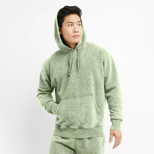 Sweat à capuche personnalisé pour homme, en tissu molletonné épais, effet délavé à l'acide, style streetwear, qualité supérieure, délavé intégral - Product Image 6