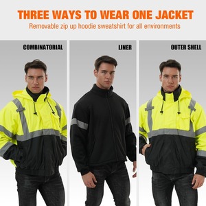 Premium Winter Safety <b>Jacket</b> High Visibility Reflective Workwear Manufacturer Bulk Supply - Product Image 2