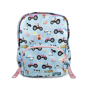 Fletcher Unisex Letter Pattern Softback Backpack <b>Water</b> Bottle Pocket Lightweight Polyester 20-37L Travel Bag Zipper Closure for - Product Image 1