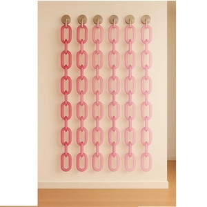 <b>Large</b> Transparent Resin Oval <b>Decorative</b> Chain Link Hanging Accent for Modern Luxury Home <b>Wall</b> <b>Decoration</b> - Product Image 5
