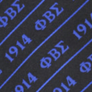 Corbata de Seda Negra Phi Beta Sigma con Letras Griegas 1914, Patrón Tejido, Corbata Formal para Hombre, Estilo Clásico - Product Image 5