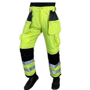 Pantalon de travail de sécurité haute visibilité réfléchissant personnalisé avec logo sur mesure - Product Image 2