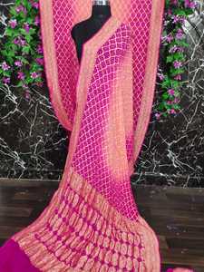 Sari indien élégant Neemzari Bandhani – Sari fait main tie-dye aux couleurs riches, idéal pour les fêtes et la collection nuptiale - Product Image 6