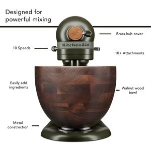 Bol mélangeur de rechange en bois naturel pour batteur sur socle KitchenAid, fait main, design moderne, écologique, pour pâtisserie et gâteaux - Product Image 4