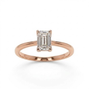 Anillo de Compromiso Clásico VBSR-20 Listo para Enviar, Anillo de Esmeralda Cultivada en Laboratorio de 3 Quilates, Color E, Claridad VVS2, Anillo de Boda, Joyería Fina para Mujer - Product Image 3