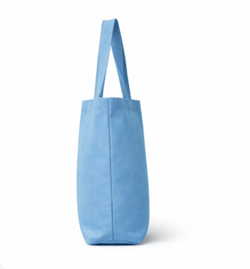 Sacs de plage en gros, grands sacs fourre-tout avec logo imprimé, en toile, à longues poignées, fermeture éclair, sacs de courses réutilisables en coton - Product Image 4
