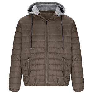Veste d'hiver matelassée personnalisée pour homme, manteau rembourré léger et chaud, streetwear décontracté d'extérieur, fabrication OEM ODM sous marque privée - Product Image 1