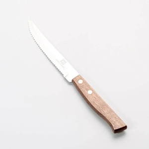 Juego de 6 Cuchillos para Carne JAYA MATA con Mango de Madera Ambidiestro, Ecológicos, Hoja de Acero Inoxidable con Acabado Pulido, Ideales para Regalo - Product Image 3