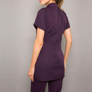 Tunique de salon personnalisée avec logo, vêtements de beauté, de coiffure, de massage, de spa, de santé, uniforme pour esthéticiennes, meilleure qualité en coton et élasthanne - Product Image 4