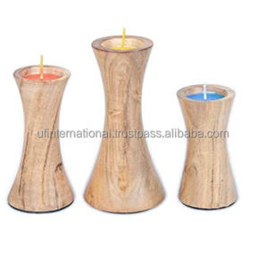 เชิงเทียนไม้ใช้ตกแต่งห้องน้ำและสีที่กำหนดเองไม้ธรรมชาติไม้ - Product Image 3