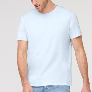 Camiseta Personalizada de Algodón 100% Puro de 300g para Hombre, Talla Grande, Manga Corta, Color Sólido, Lisa - Product Image 2