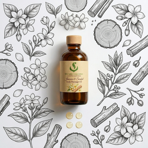 Huile de massage de haute qualité à base de jasmin et de bois de santal pour les soins du corps, les traitements de spa et l'aromathérapie de luxe - Product Image 6