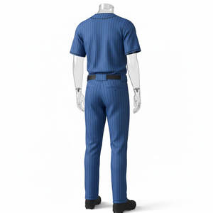 ชุดยูนิฟอร์มเบสบอลซอฟต์บอลแบบติดกระดุมเต็มตัวสำหรับผู้ชาย ดีไซน์ล่าสุด ปรับแต่งได้ ขายส่ง ปักลายได้ ระบายอากาศได้ดี มีไซส์พลัสไซส์ให้เลือก - Product Image 2