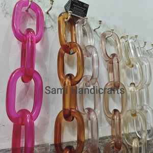 Décoration intérieure : Chaînes en résine personnalisables, très grandes dimensions et couleurs claires, résine multicolore, artisanat en résine toutes couleurs. - Product Image 4