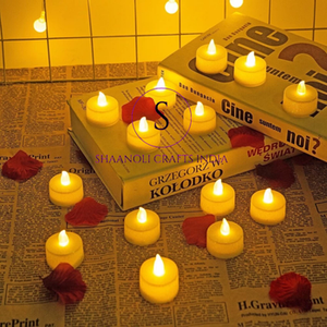 เชิงเทียนไฟ LED สำหรับตกแต่งบ้านในเทศกาลดีวาลี ใช้กับเทียนทีไลท์ ใช้แบตเตอรี่ ไม่มีควัน ไม่มีเปลวไฟ - Product Image 2