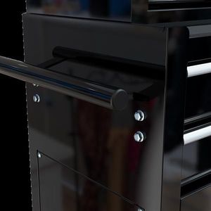 High Capacity BLACK 8-Drawer <b>Rolling</b> <b>Tool</b> Chest with Wheels Convenient <b>Tool</b> Storage Cabinet - Product Image 5