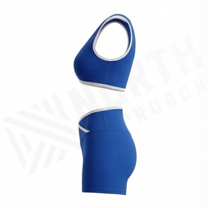 Ensemble de sport deux pièces léger grande taille pour femme, soutien-gorge de sport et tenue de fitness pour yoga et exercices athlétiques - Product Image 3