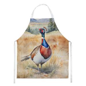 South Dakota Ringnecked Pheasant Large Multicolor Unisex <b>Apron</b> for <b>Kitchen</b> Cooking Baking Crafts Gardening-for Adults <b>Women</b> Men - Product Image 1