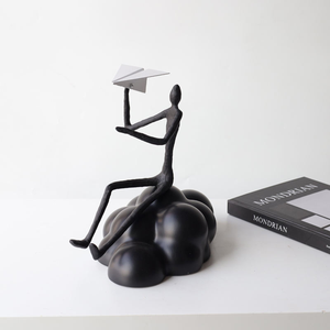 Regalos Creativos, Pequeña Figura Decorativa, Estatua para Sala de Estar, Oficina, Biblioteca, Accesorios Metálicos para el Hogar - Product Image 1