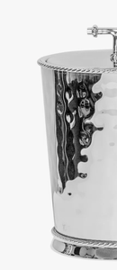Bulk Wholesale Ornate <b>Silver</b> <b>Ice</b> <b>Bucket</b> Double-Walled Stainless Steel Wine Cooler with T-Bar Handle Lid for Banquet Venues - Product Image 5