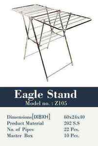 Glossy Chrome Finish Three Layer Stainless Steel Laundry Stand Collapsible Floor Standing <b>Cloth</b> <b>Dryer</b> 35 Feet Airer With Wheels - Product Image 5