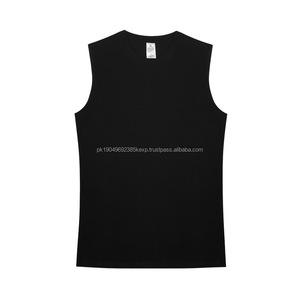 Débardeur sans manches en coton 100% 240 g/m² avec logo personnalisé, débardeur de sport, t-shirt pour homme - Product Image 6