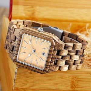 New FAIZA CRAFT FC-5772 Wooden Watch for Men with <b>Art</b> Deco Design and Quartz Movement Antique Style <b>Clocks</b> - Product Image 3