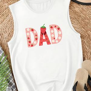 DAD con tema de fresa Chaleco casual para mujer - Product Image 3