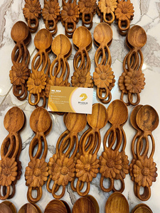 ช้อนไม้แกะสลักมือเป็นมิตรต่อสิ่งแวดล้อมช้อนไม้ทำมือ - Product Image 2