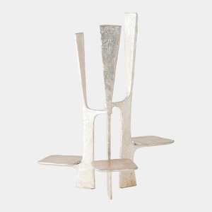 Candelabro de Metal de Cinco Brazos Plateado Candle Couture, Decoración Duradera para el Hogar - Product Image 1