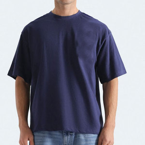 Camiseta de Alta Calidad para Hombre, Color Azul Marino, Cuello Redondo, Manga Corta, Lona Sólida, Transpirable, Ecológica, Antiarrugas, de Secado Rápido, Corte Regular - Product Image 2