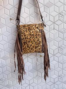 Nouvel Arrivage Sac à Main Bandoulière Style Western en Cuir et Fourrure Animale à Franges, Imprimé Léopard, Gravures Artisanales, pour Soirées, Femme - Product Image 4