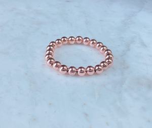 <b>Copper</b> Bead Bracelet Stackable Bracelet Layered Jewelry Stretch Bracelet Handmade Jewelry <b>Copper</b> Ball Beads Elegant Fashion - Product Image 2