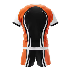 Maillots de rugby personnalisés avec nom et numéro du joueur, imprimés par transfert thermique, 100 % polyester, séchage rapide, respirants, évacuation de l'humidité - Product Image 3